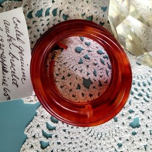 Vintage Coiled Amber Bracelet